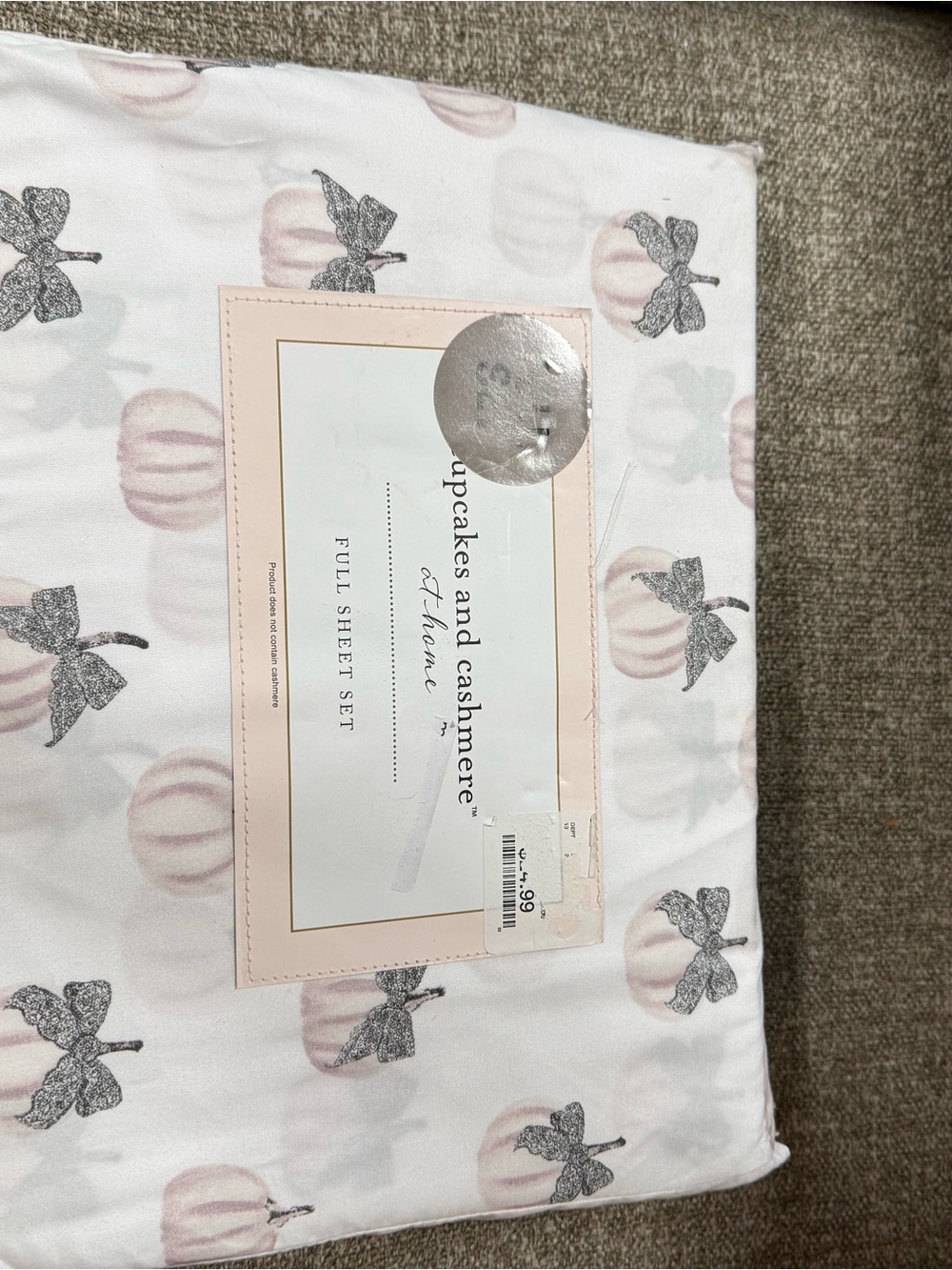 cupcakes & cashmere Home Blush Pink Pumpkin Full Sheet Set